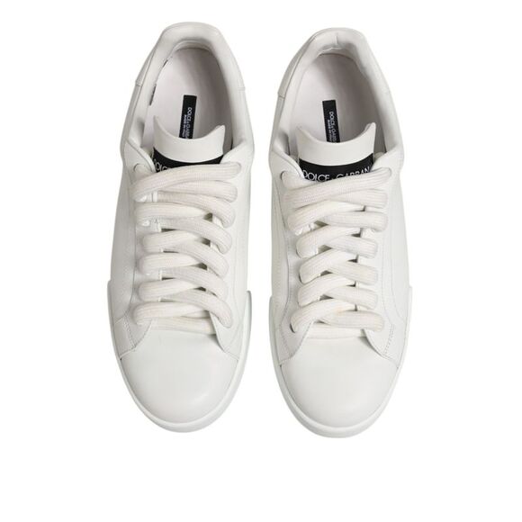 Dolce & Gabbana White Logo Lace Up Low Top Men Sneakers Men's Shoes